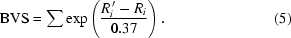 [{\rm{BVS}}=\sum\exp\left({{R_i^{\,\prime}-R_i}\over{0.37}}\right).\eqno(5)]