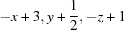 [-x+3, y+{\script{1\over 2}}, -z+1]