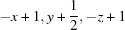 [-x+1, y+{\script{1\over 2}}, -z+1]