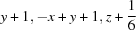 [y+1, -x+y+1, z+{\script{1\over 6}}]